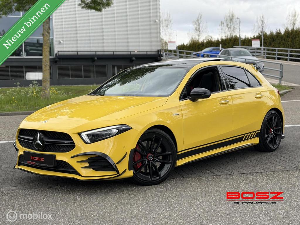 Mercedes A-klasse A35 AMG 4MATIC Edition 1 PANO AERO KUIP, Automaat, 1800 kg, Euro 6, Met garantie (alle)