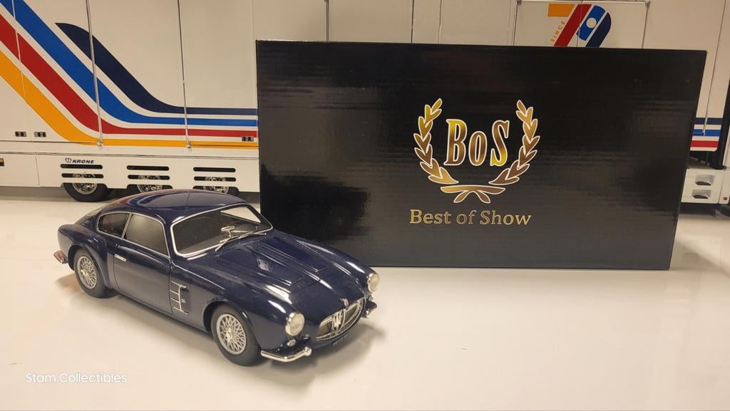 BoS Models Maserati A6G 2000 Zagato Dark Blue, Overige merken, Auto, Ophalen of Verzenden, Zo goed als nieuw