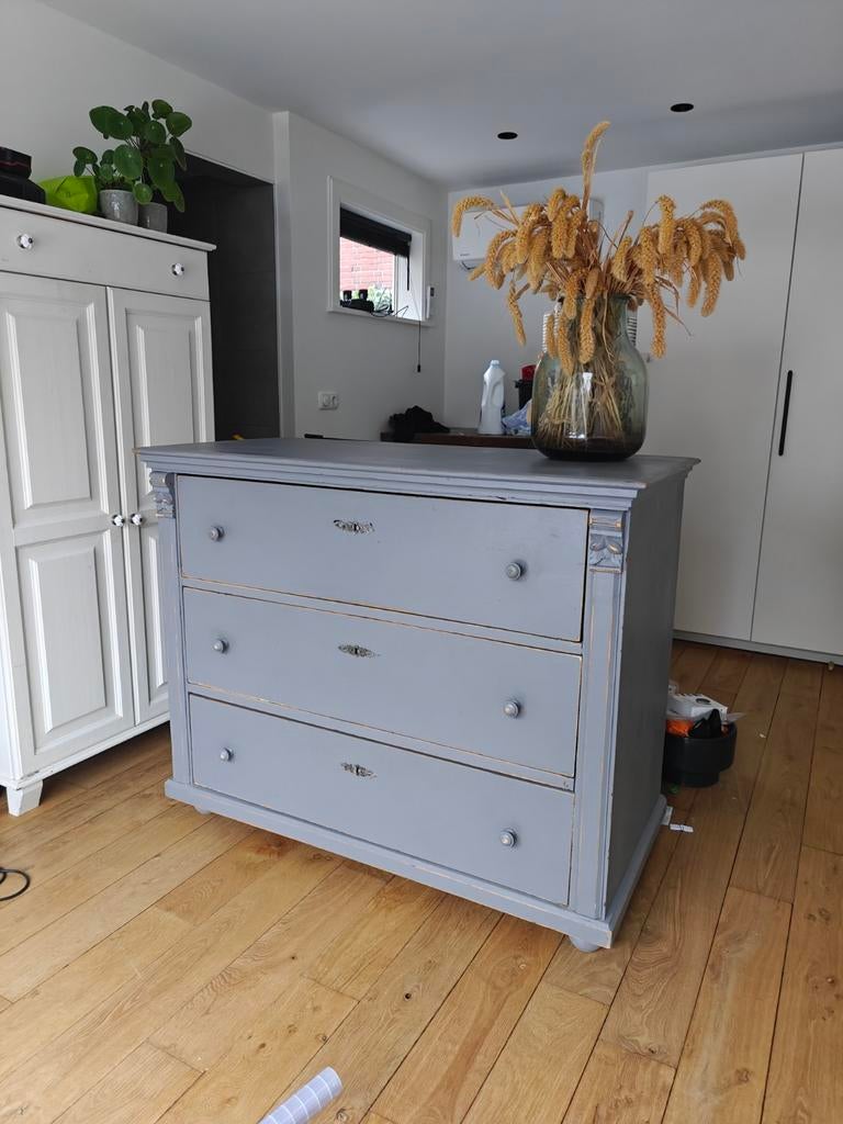 Houten retro ladekast Hongaars Van Dijk&Ko, Kinderen en Baby's, Kinderkamer | Commodes en Kasten, Ophalen, Gebruikt, 50 tot 70 cm