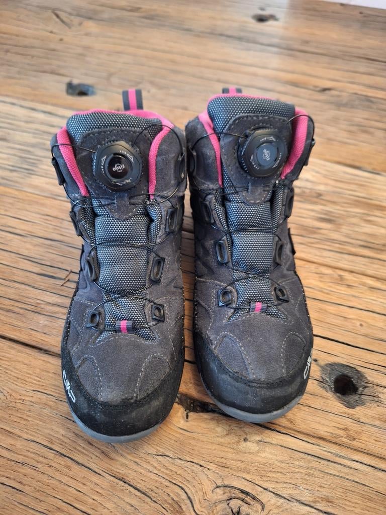 CMP Leren trekkingschoenen "Kiruna" zwart/roze mt 34, Meisje, Schoenen, Ophalen of Verzenden, Zo goed als nieuw