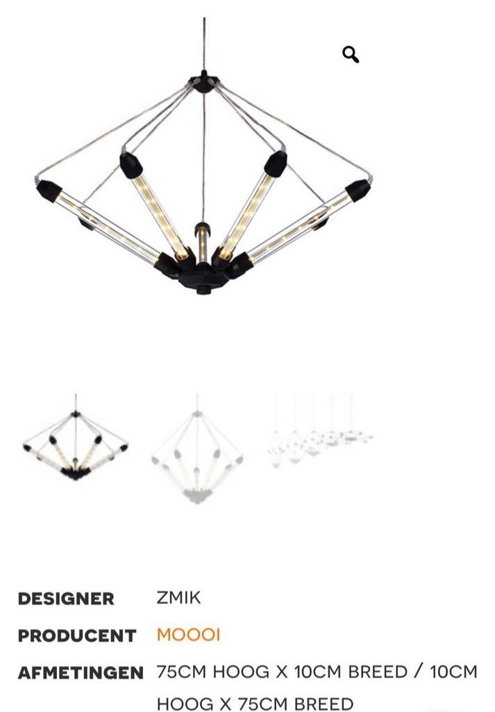 Moooi Gravity Chandelier 7 2 stuks, Ophalen, Gebruikt, Glas, Modern