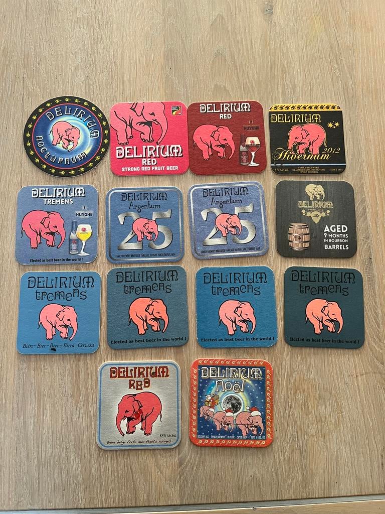 Bierviltjes Delirium Tremens, Verzamelen, Biermerken, Ophalen of Verzenden, Zo goed als nieuw, Viltje(s), Overige merken