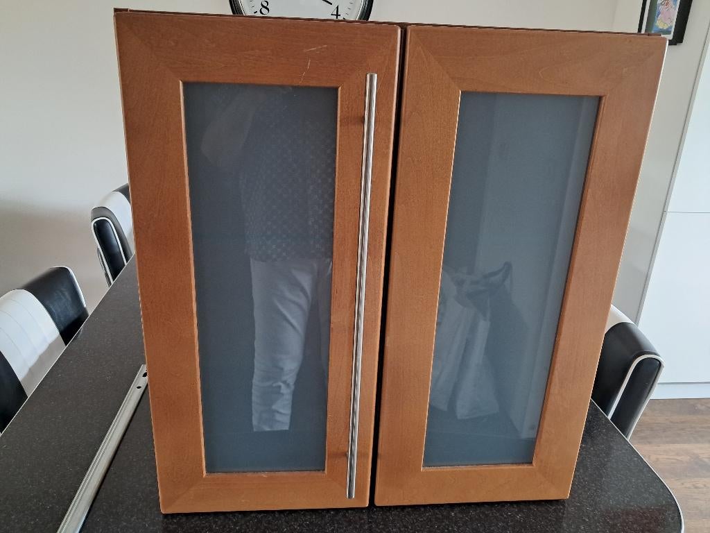 Hangkastje met harmonicadeur, Huis en Inrichting, Kasten | Vitrinekasten, Gebruikt, Minder dan 100 cm, 50 tot 100 cm, 25 tot 50 cm