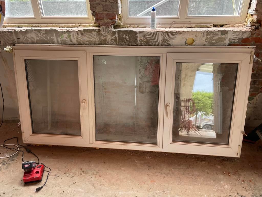 Raam 2190x1350, Doe-het-zelf en Verbouw, Glas en Ramen, Ophalen, Gevelraam of Ruit, Gebruikt, 120 tot 160 cm