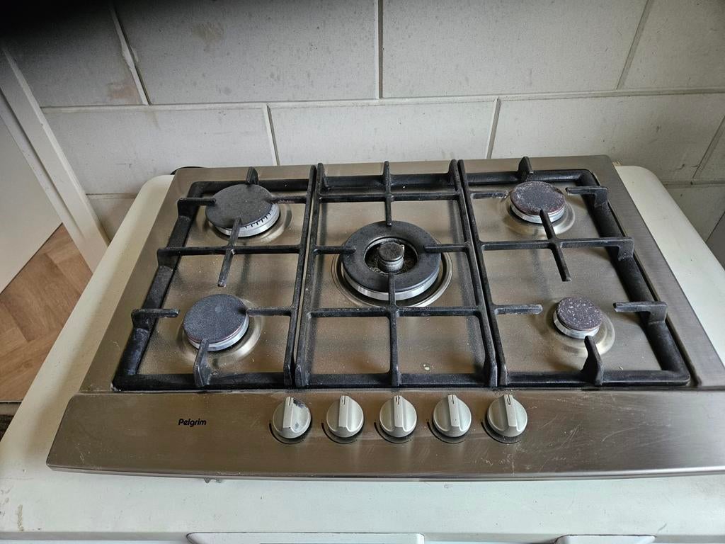 Pelgrim gasfornuis met wokbrander, Gebruikt, Ophalen of Verzenden, Inbouw, Gas