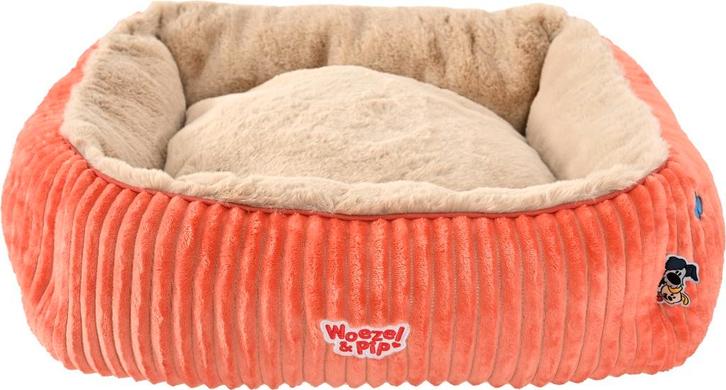 Woezel en Pip kattenmand divan corduroy koraal roze 60 cm, Dieren en Toebehoren, Kattenmanden, Nieuw, Ophalen of Verzenden