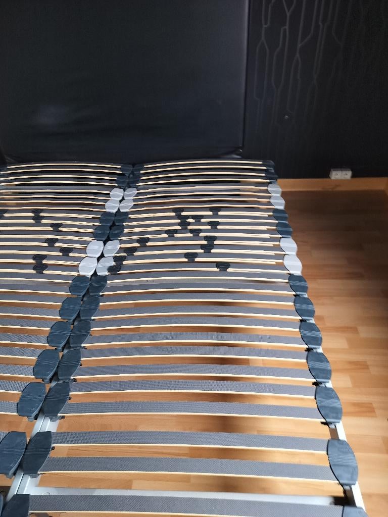 Gratis lattenbodems en topper en matras, Ophalen, Gebruikt, 210 cm, Tweepersoons