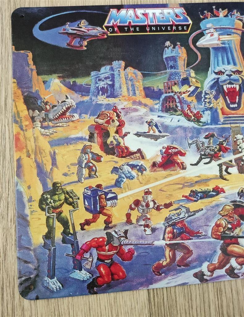 MASTERS OF THE UNIVERSE He-Man Art Wandbord Film Poster, Ophalen of Verzenden, Kuifje, Nieuw, Beeldje of Figuurtje
