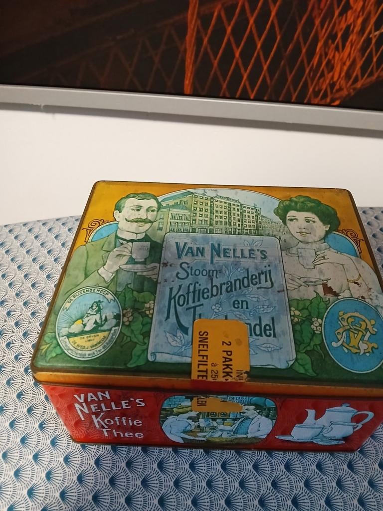 Vintage Van Nelle's Koffieblikken, Verzamelen, Blikken, Ophalen of Verzenden, Gebruikt, Koffie, Van Nelle