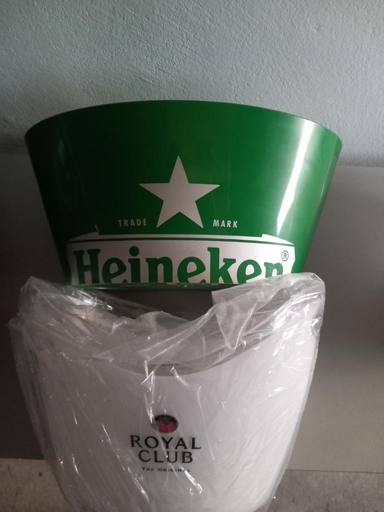 Nieuwe Heineken en Royal Club ijsemmers / champagnekoelers, Ophalen of Verzenden, Nieuw, Overige typen, Heineken