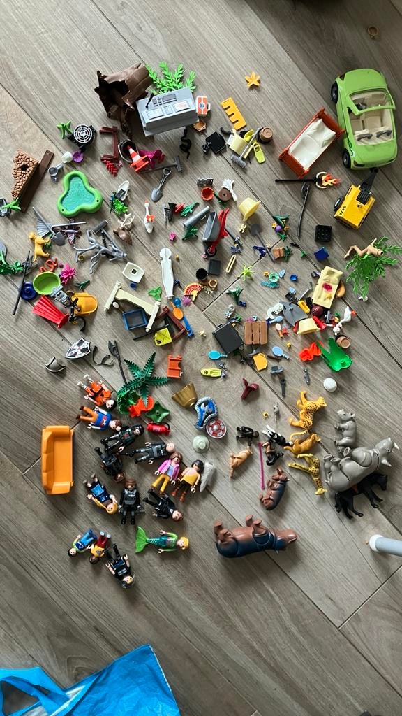 Grote Playmobil partij: ijskasteel, dieren, auto & meer!, Ophalen, Gebruikt, Los playmobil