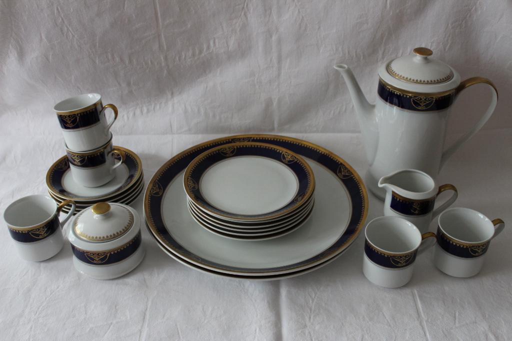 Vintage Boheems Leander 1946 porseleinen servies, Ophalen of Verzenden