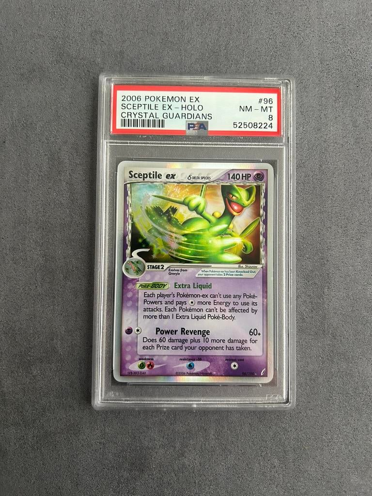 Pokemon TCG - Sceptile Crystal Guardians PSA 8, Ophalen of Verzenden, Zo goed als nieuw