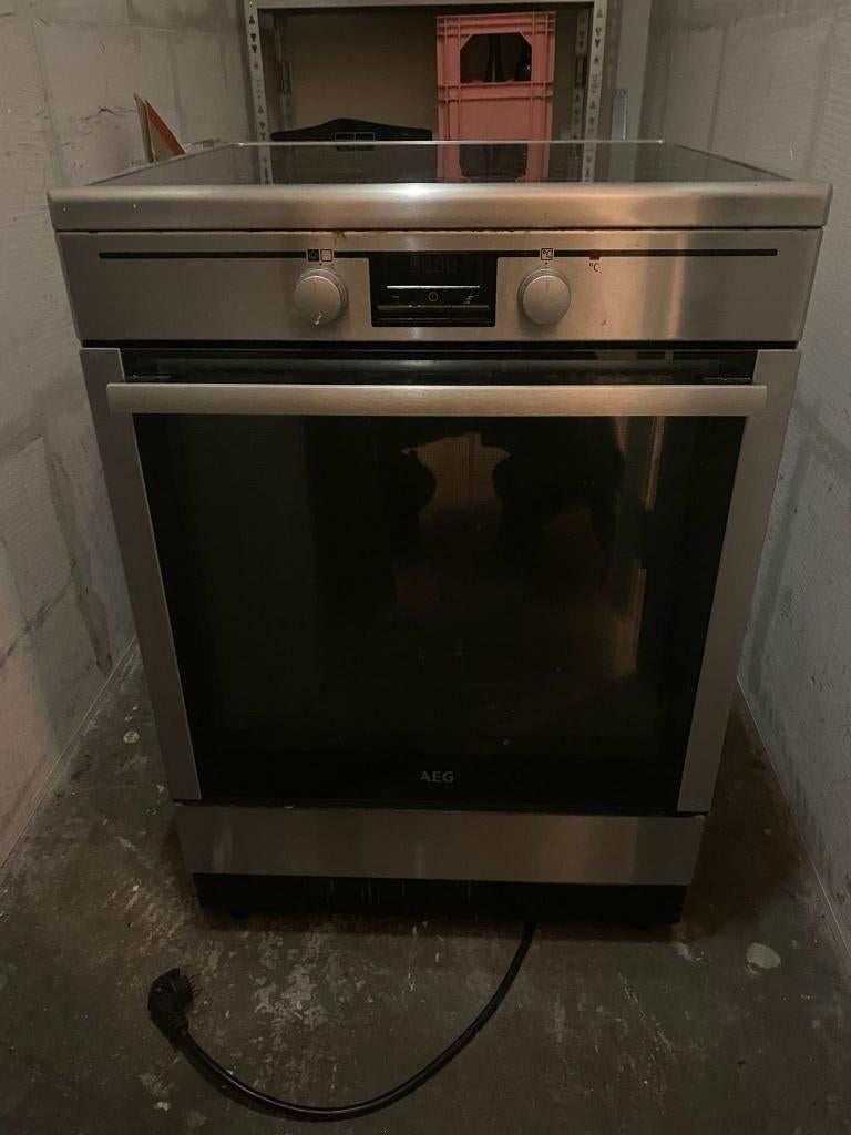 Inductie Fornuis AEG, Witgoed en Apparatuur, Fornuizen, Ophalen, 4 kookzones, Inductie, Vrijstaand