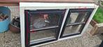 Kozijn met 2x raam, 1 vast 1 scharnier, Doe-het-zelf en Verbouw, Kozijnen en Schuifpuien, Ophalen, Gebruikt, Raamkozijn, Inclusief glas