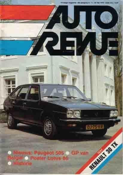 Autorevue 11 1979 : Renault 30TX - Peugeot 505 - Lotus 80, Ophalen of Verzenden, Gelezen, Algemeen