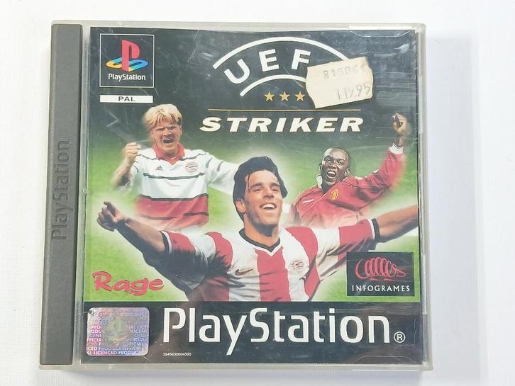 UEFA Striker - PlayStation - PSX - PAL - Compleet, Spelcomputers en Games, Games | Sony PlayStation 1, Gebruikt, Sport, 2 spelers