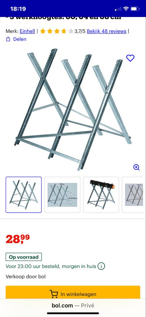 Hakbok - Stevige Zaagbok voor Houtbewerking, Ophalen, Nieuw, 70 tot 120 cm, Inklapbaar