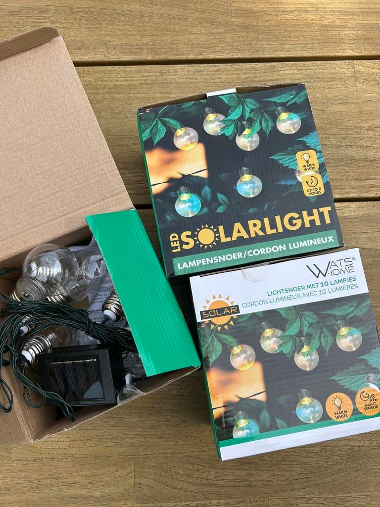 Nieuwe Buitenverlichting op zonne-energie, 3x10 stuks, Tuin en Terras, Buitenverlichting, Zonne-energie, Kunststof, Minder dan 50 watt