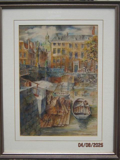 Pr. Modern Schilderij OUD Rdam, van Wilh H.Willemse PSCHEEN, Antiek en Kunst, Kunst | Schilderijen | Klassiek, Ophalen of Verzenden