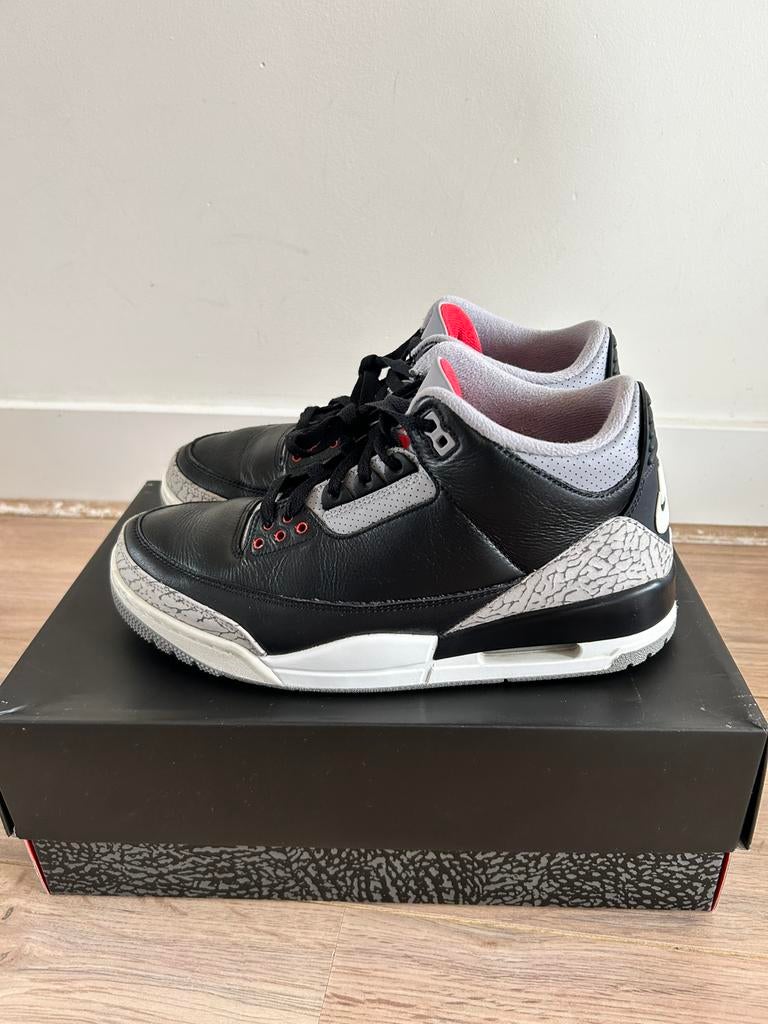 Air Jordan 3 Retro Black Cement 2024 42.5 EU, Kleding | Heren, Schoenen, Ophalen of Verzenden, Gedragen, Zwart, Sportschoenen