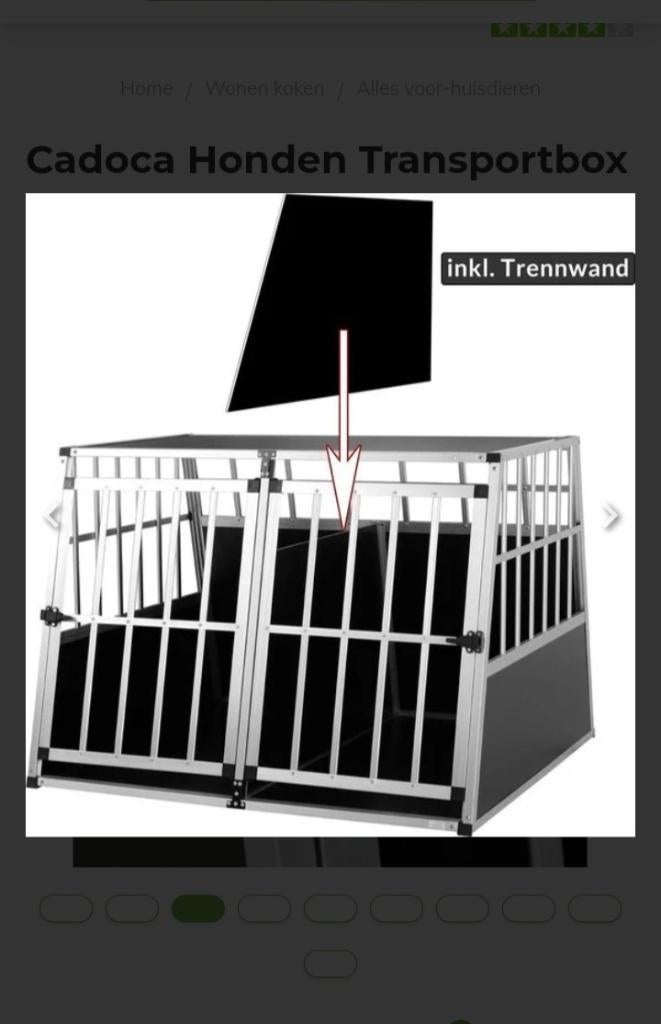 Honden transportbox bench Cadoca xxl, Ophalen, Zo goed als nieuw