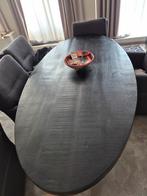 Zwarte mango houten ovale eettafel 2.00 meter, Huis en Inrichting, Tafels | Eettafels, Ophalen