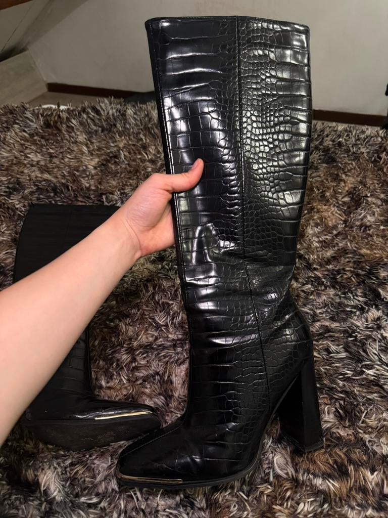 Knee-high boots / Hoge Laarzen, Hoge laarzen, Zwart, Ophalen of Verzenden, Gedragen