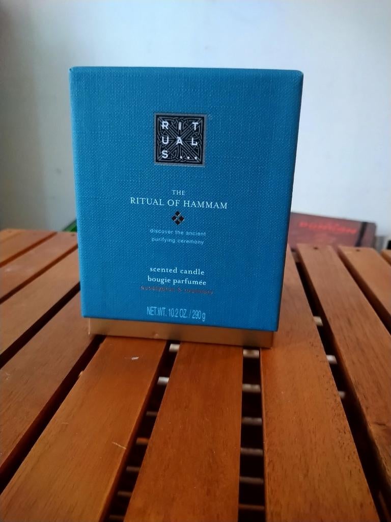 Rituals of hamman geurkaars 290gr, Ophalen of Verzenden, Nieuw, Overige materialen, Minder dan 25 cm