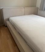 Luxe Hotelbed (180x200) - Beliani Corduroy Beige - MOET WEG, Ophalen, Beige, Tweepersoons, Zo goed als nieuw