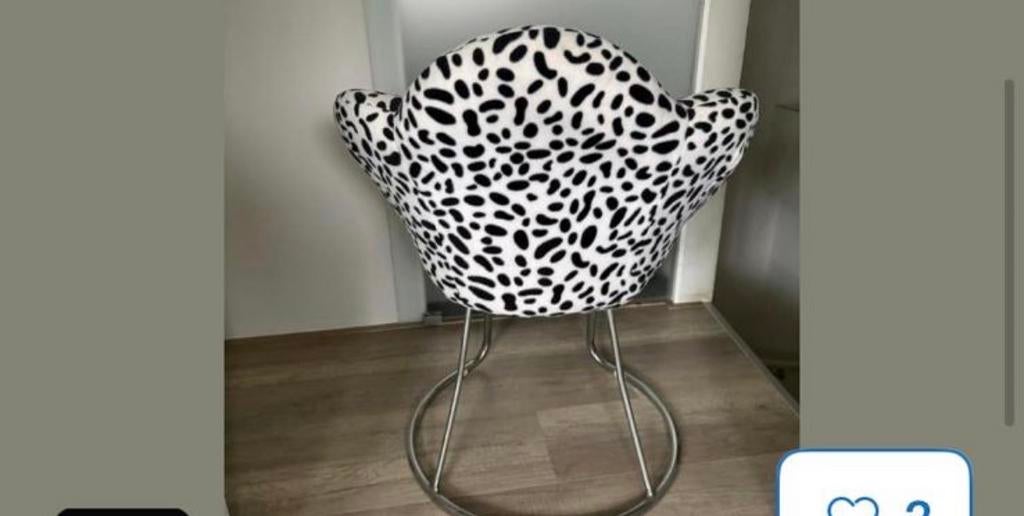 Stoel met dalmatiërprint, Ophalen of Verzenden, Zo goed als nieuw