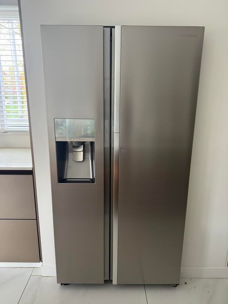 Amerikaanse Samsung koelkast met ijsblokjesmachine, Witgoed en Apparatuur, Koelkasten en IJskasten, Ophalen, Gebruikt, 200 liter of meer