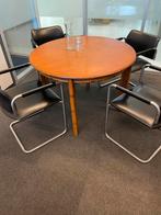 Vintage ronde eettafel 114 cm, Huis en Inrichting, Tafels | Eettafels, Gebruikt, 100 tot 150 cm, Rond, Ophalen of Verzenden