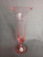 WMF vaas, roze, gepolijst pauwenpatroon, gesigneerd, Verzenden