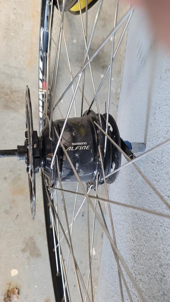 Wielset Schijfrem Shimano Alfine 8 speed zgan, Gebruikt, Elektrische fiets, Aluminium, Shimano