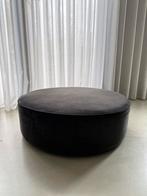 Velvet poef antraciet Woood, Ophalen, Gebruikt, Rond, Stof