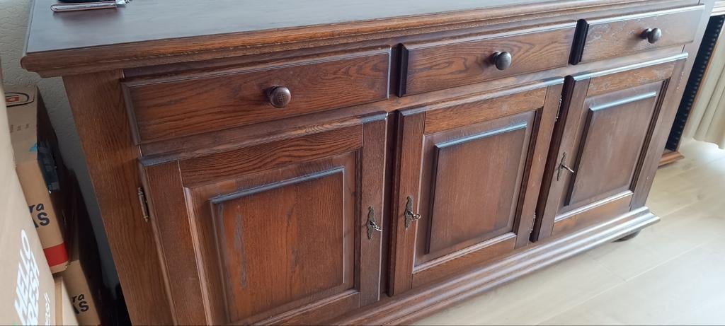 Dressoir eiken en salontafel, Ophalen, Zo goed als nieuw, Eikenhout