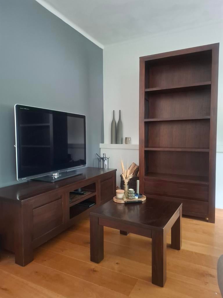 Massief teakhouten meubels, Ophalen, Zo goed als nieuw, Teakhout, Met plank(en)