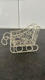 Decoratie slee, 10x4x7,5cm, metaal, creme, Ophalen of Verzenden, Nieuw