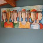 Kleurrijk abstract schilderij, Ophalen of Verzenden