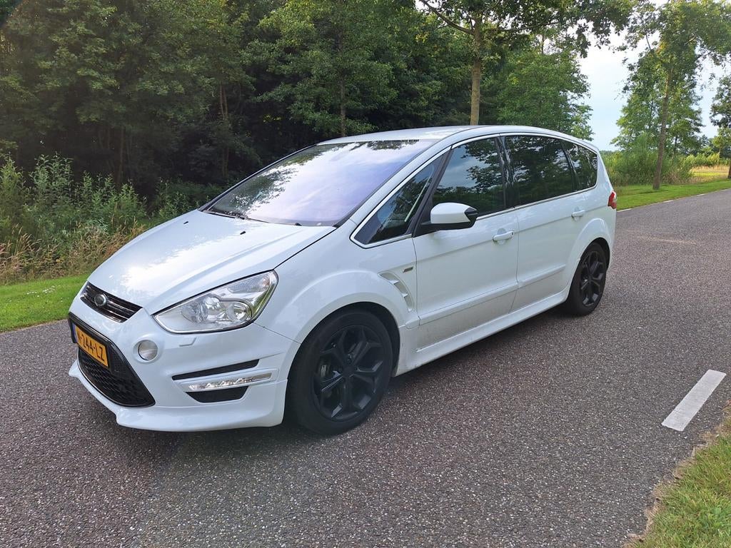Ford s-max 2.0 scti 240pk (automaat is gereviseerd), Auto's, Ford, Sound system, Zwart, 4 cilinders, 7 stoelen