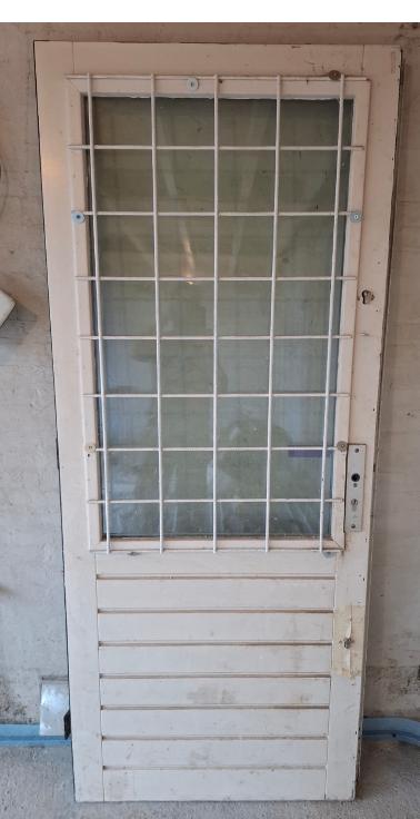 hardhouten achterdeur incl. 3x SKG3 slot, Ophalen, Gebruikt, 80 tot 100 cm, Buitendeur