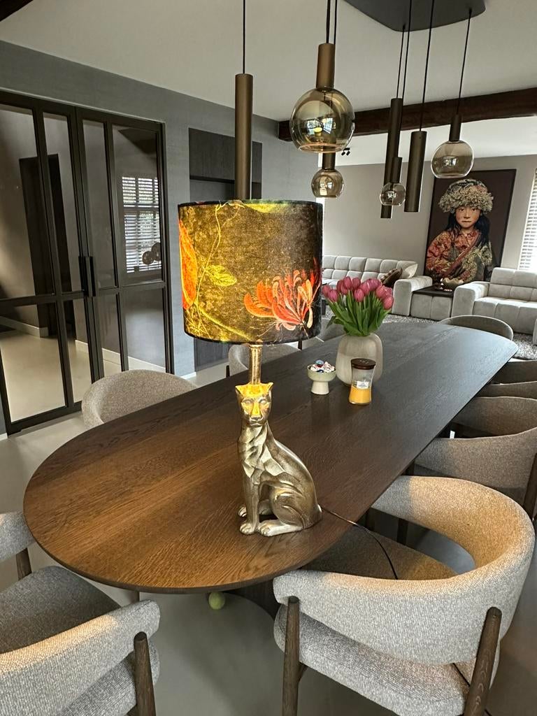 Mooie panter lamp vam het merk colmore incl kap, Huis en Inrichting, Lampen | Tafellampen, Ophalen of Verzenden, Zo goed als nieuw