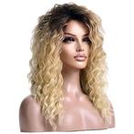 Nonchalante sexy warrige pruik lang krullend haar in goudblo, Sieraden, Tassen en Uiterlijk, Uiterlijk | Haarverzorging, Ophalen of Verzenden