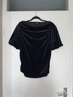 LINDEX dames zwart velvet top wijde hals pof mouw mt M, Maat 38/40 (M), Wit, Lindex, Ophalen of Verzenden
