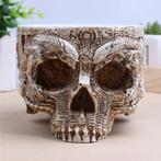 Schedel Bloempot / Doodskop Bloembak Menselijk Kunst Decor, Overige materialen, Verzenden, Rond, Nieuw