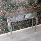 Zilveren gangkastje / zijtafeltje, Ophalen, Gebruikt, 50 tot 100 cm, Metaal