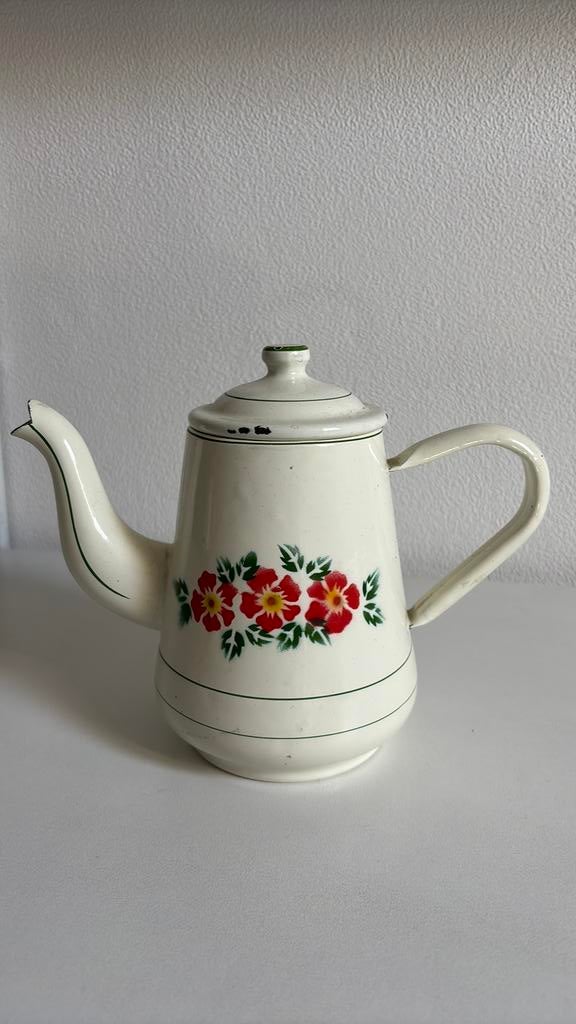 Oud emaille thee/ koffie kannetje, Antiek en Kunst, Antiek | Emaille, Ophalen of Verzenden