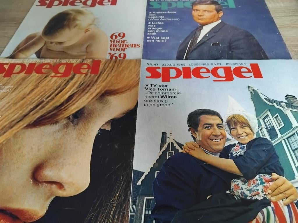 4x Spiegel 1969, Verzamelen, Tijdschriften, Kranten en Knipsels, Ophalen of Verzenden, 1960 tot 1980, Tijdschrift
