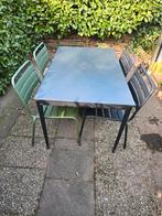 Tuinset: IKEA Tegelön tafel met 4 Maxima Vida stoelen, Tuin en Terras, Ophalen, Gebruikt, Tuinset, Eettafel